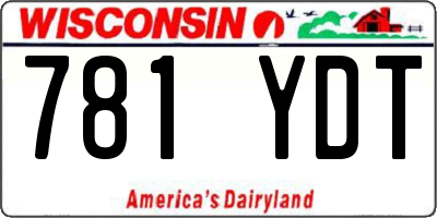 WI license plate 781YDT