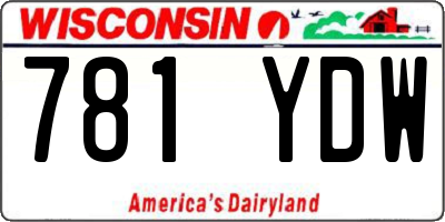 WI license plate 781YDW
