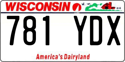 WI license plate 781YDX