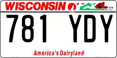 WI license plate 781YDY