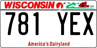 WI license plate 781YEX