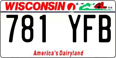WI license plate 781YFB
