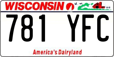 WI license plate 781YFC