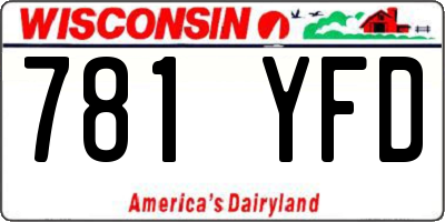 WI license plate 781YFD