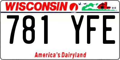 WI license plate 781YFE