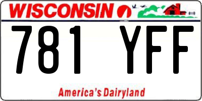 WI license plate 781YFF