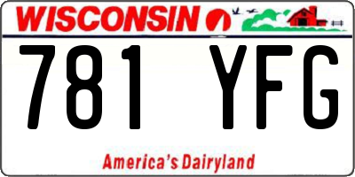 WI license plate 781YFG