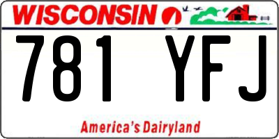 WI license plate 781YFJ