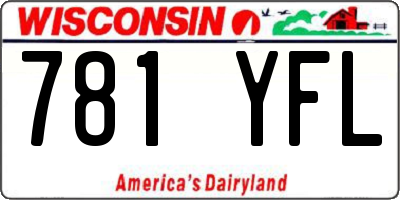 WI license plate 781YFL
