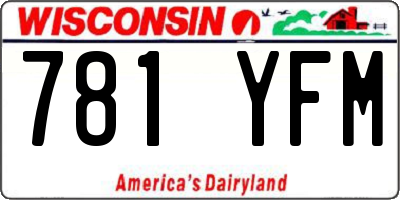 WI license plate 781YFM