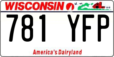 WI license plate 781YFP