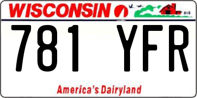 WI license plate 781YFR