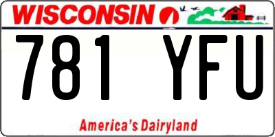 WI license plate 781YFU