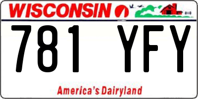 WI license plate 781YFY