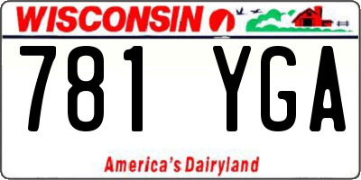 WI license plate 781YGA