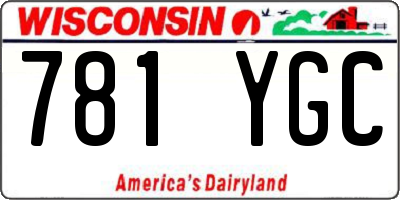 WI license plate 781YGC