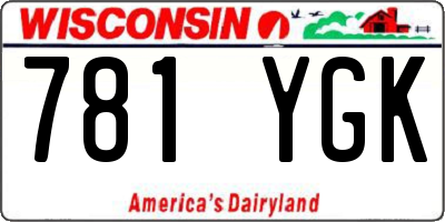 WI license plate 781YGK