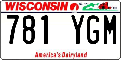 WI license plate 781YGM