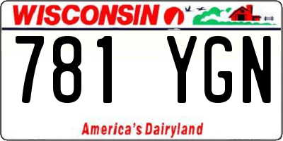 WI license plate 781YGN