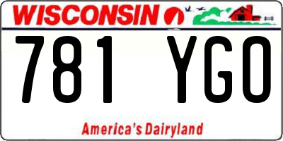 WI license plate 781YGO