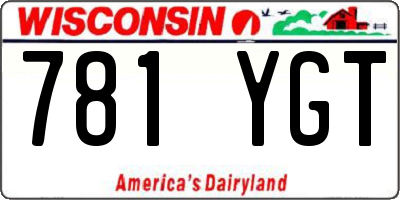 WI license plate 781YGT