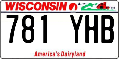 WI license plate 781YHB