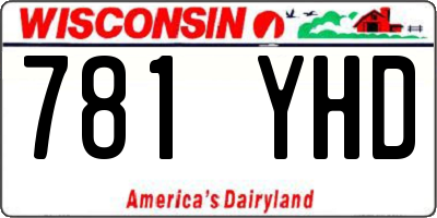 WI license plate 781YHD