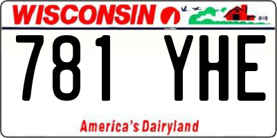 WI license plate 781YHE