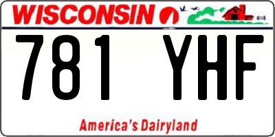 WI license plate 781YHF