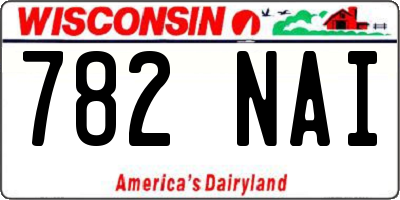 WI license plate 782NAI