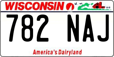 WI license plate 782NAJ