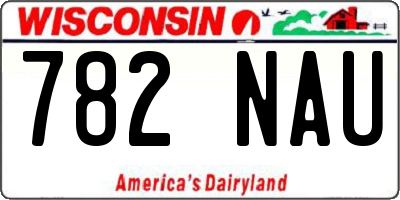 WI license plate 782NAU