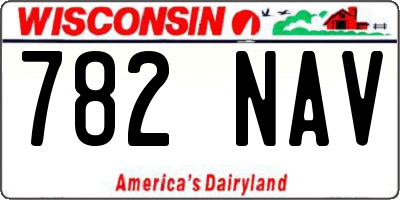 WI license plate 782NAV