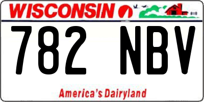 WI license plate 782NBV