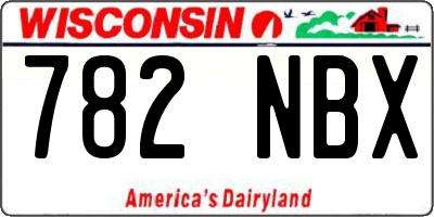 WI license plate 782NBX