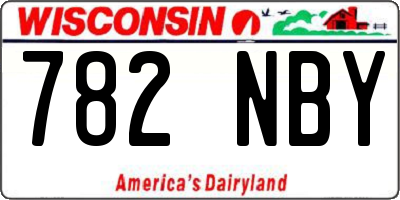 WI license plate 782NBY