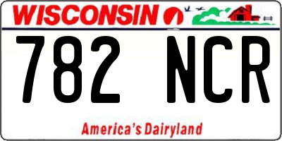 WI license plate 782NCR