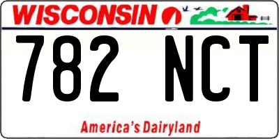 WI license plate 782NCT
