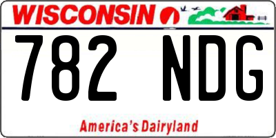 WI license plate 782NDG