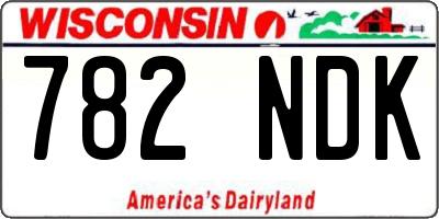 WI license plate 782NDK