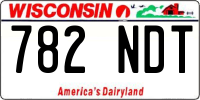 WI license plate 782NDT