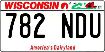 WI license plate 782NDU
