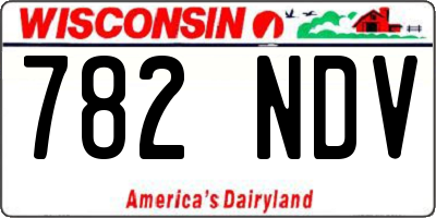 WI license plate 782NDV