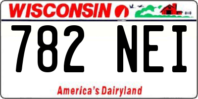 WI license plate 782NEI