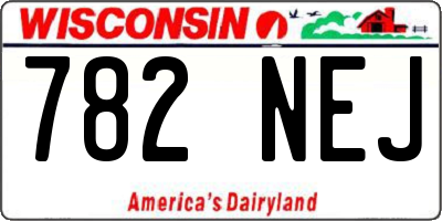 WI license plate 782NEJ