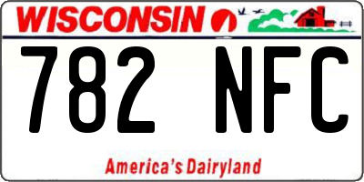 WI license plate 782NFC