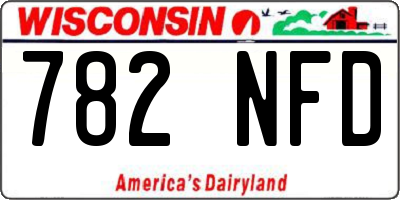 WI license plate 782NFD