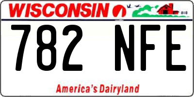 WI license plate 782NFE