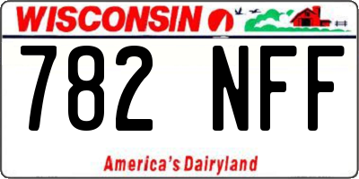 WI license plate 782NFF