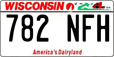 WI license plate 782NFH